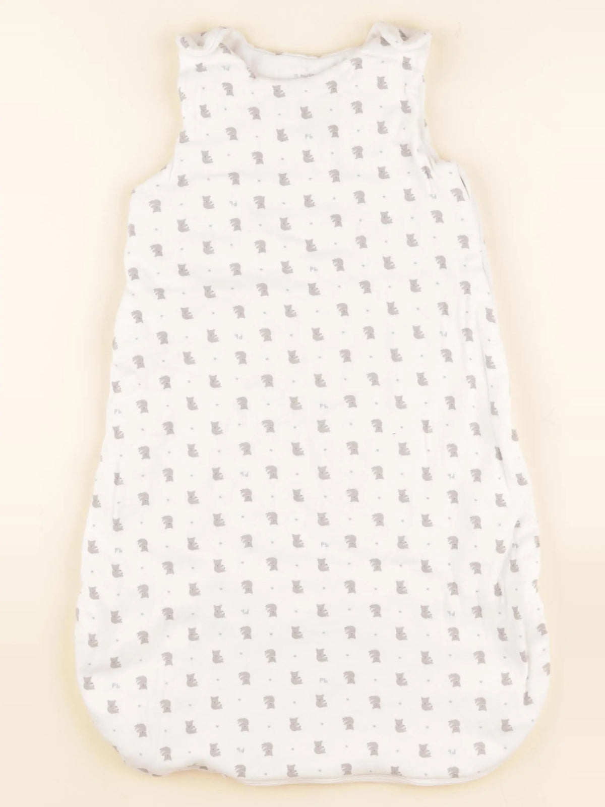 Petit Bateau - gigoteuse blanc, gris - 0/6 mois
