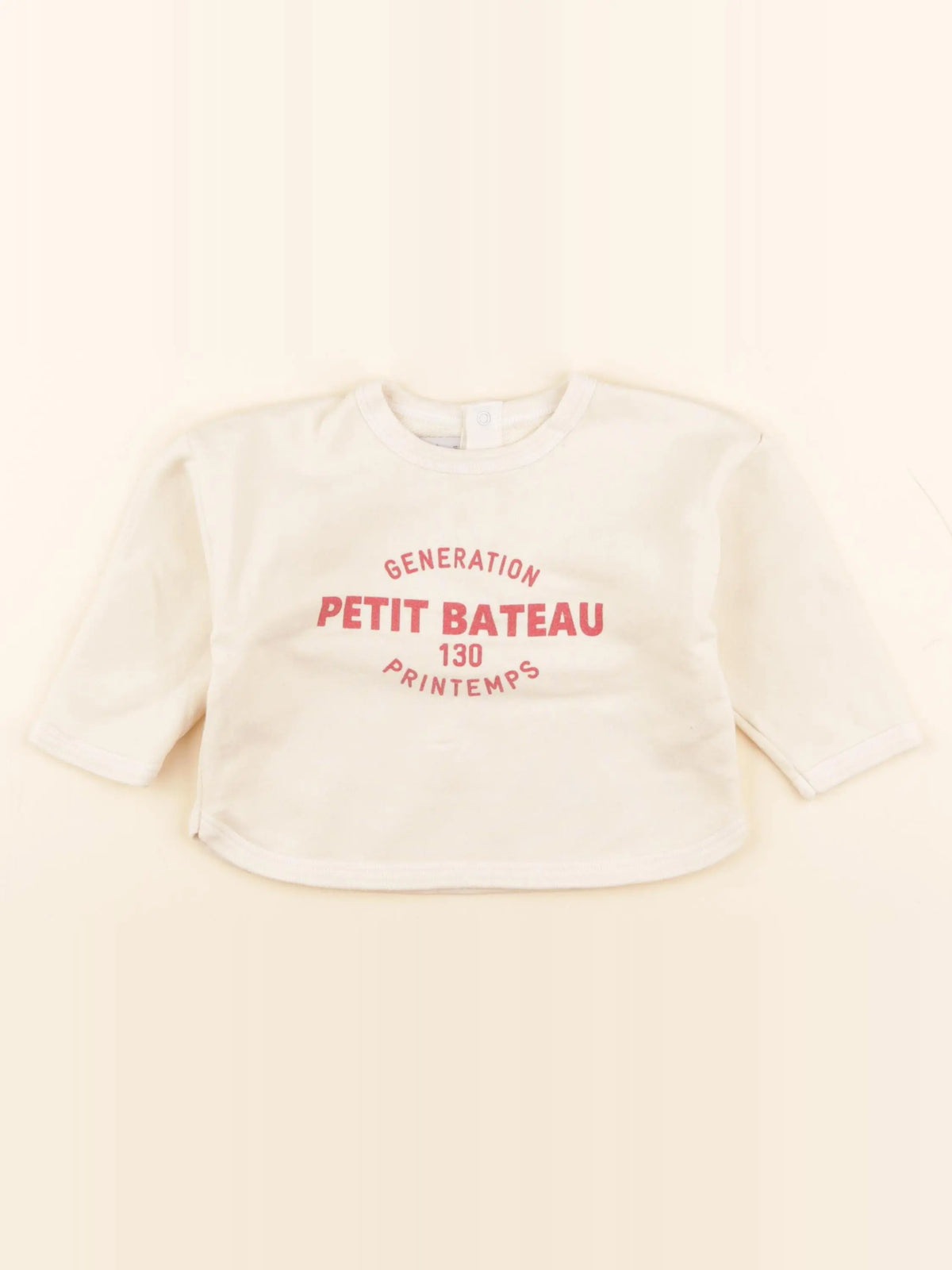 Petit Bateau - sweat beige - 18 mois
