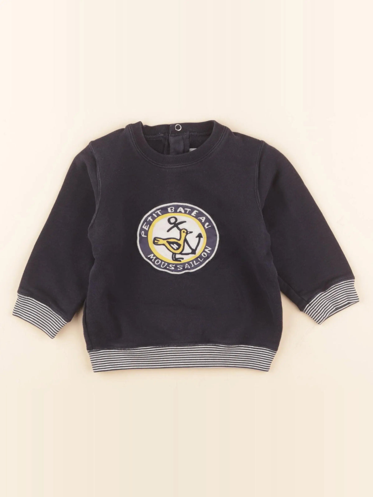Petit Bateau - sweat bleu - 18 mois