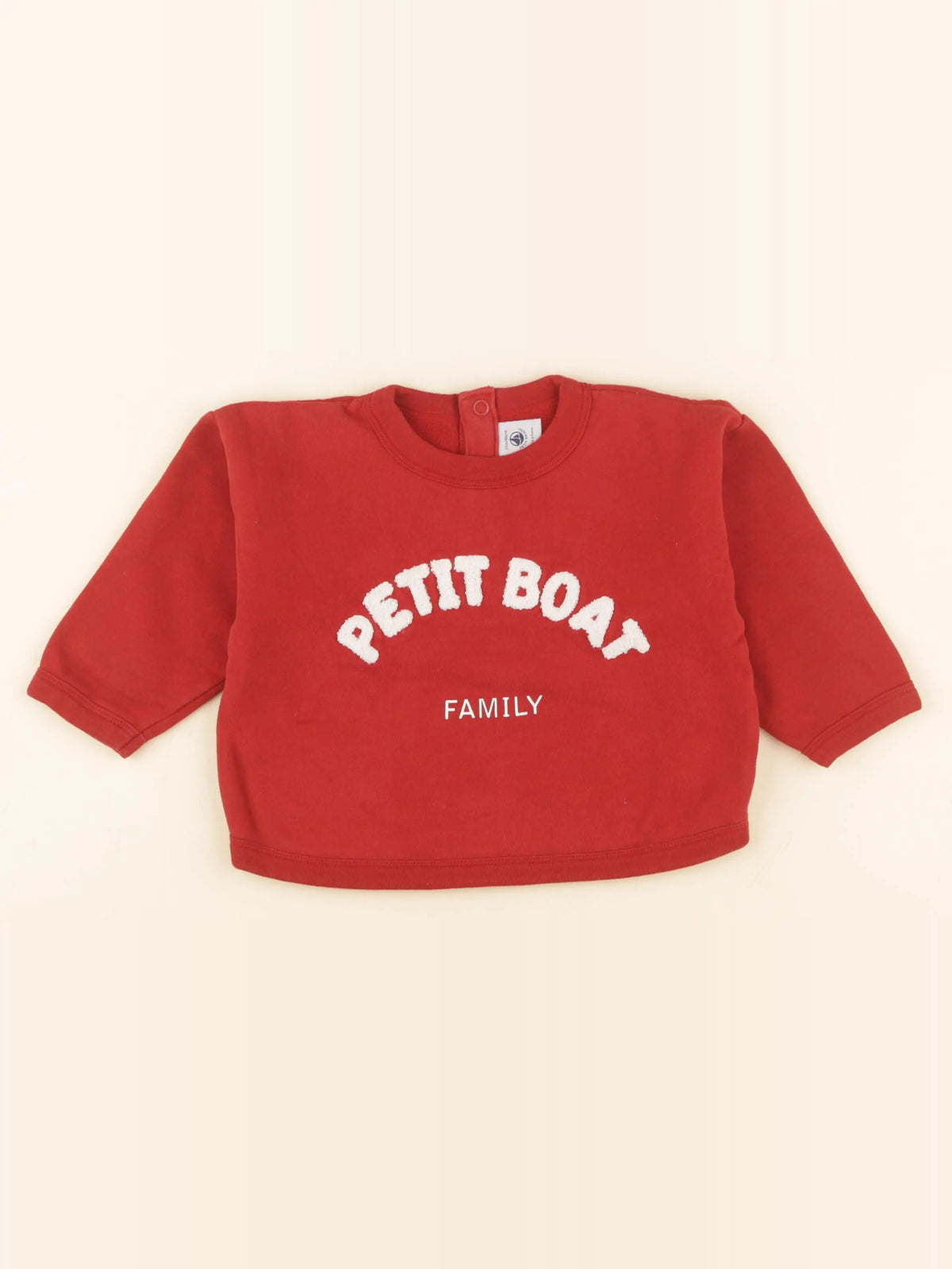 Petit Bateau - sweat rouge - 24 mois