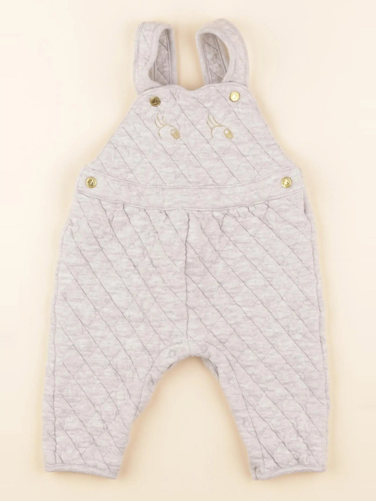 Petit Bateau - salopette gris - 6 mois