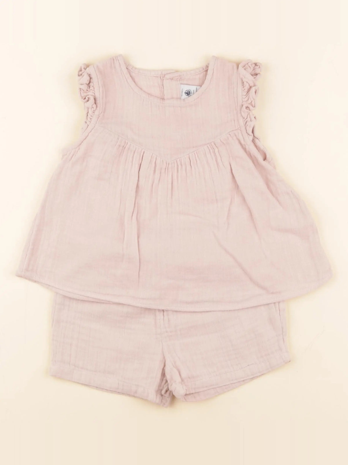 Petit Bateau - ensemble rose - 18 mois