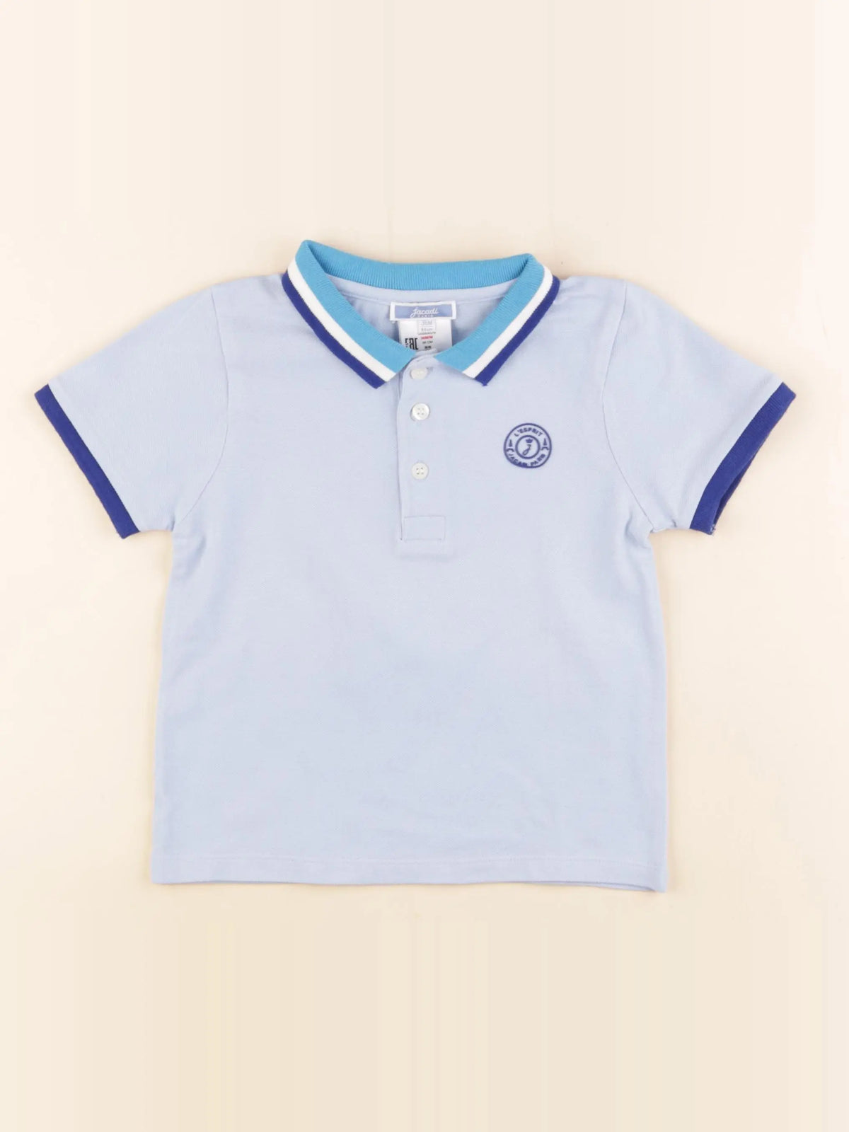 Jacadi - polo bleu - 36 mois