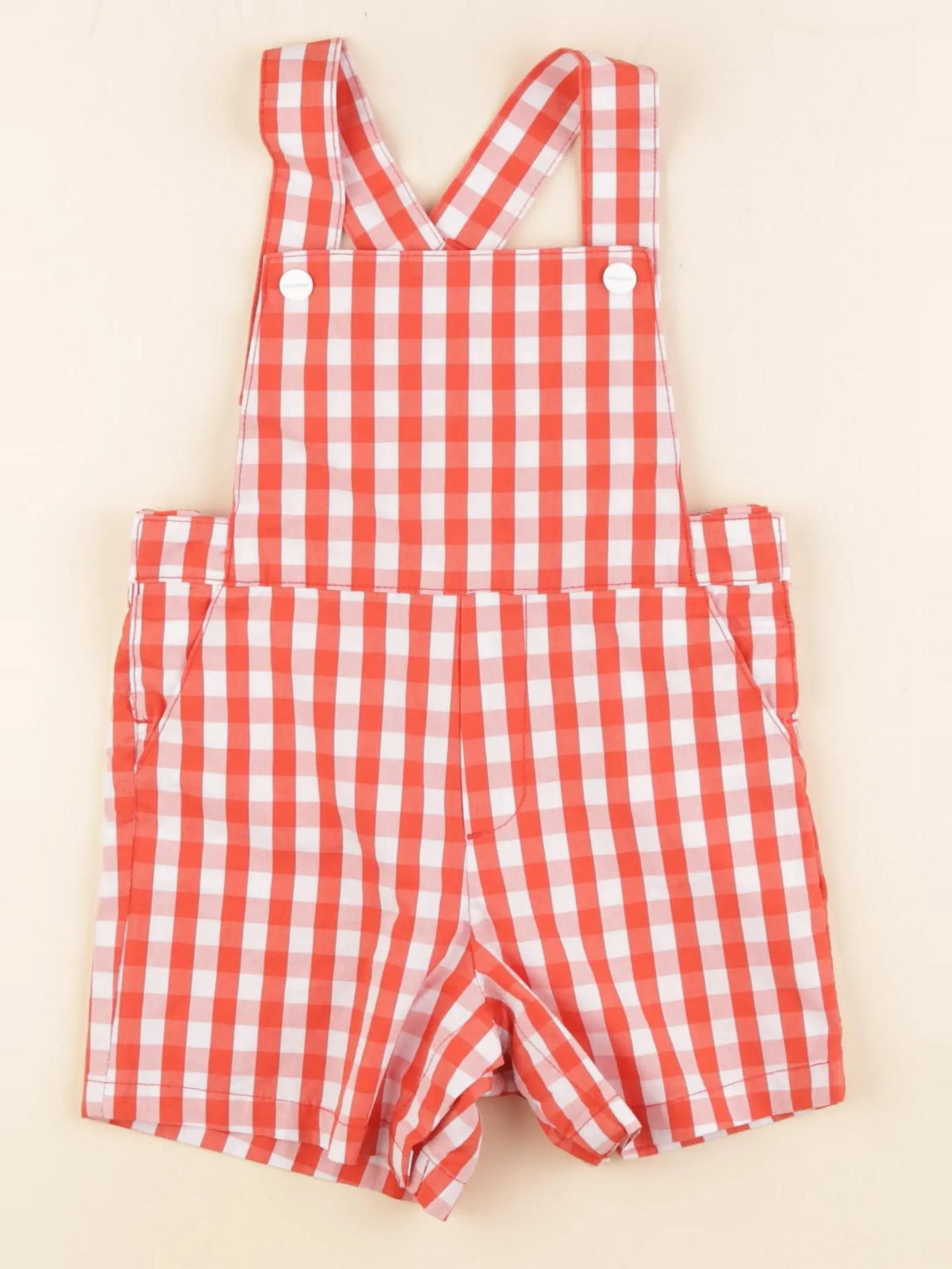 Jacadi - salopette rouge, blanc - 36 mois