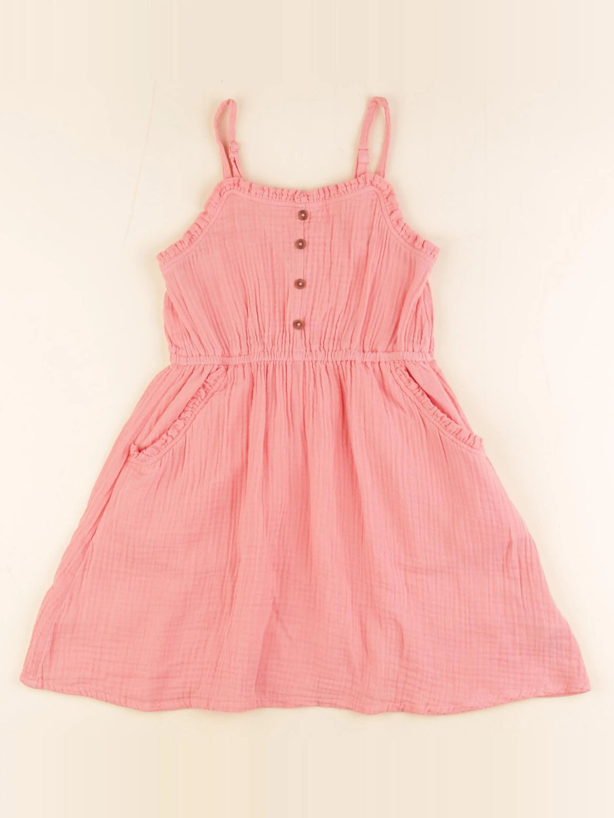 Vertbaudet - robe orange - 6 ans