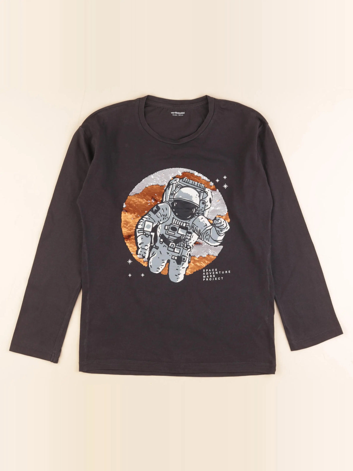 Vertbaudet - tee-shirt gris - 12 ans