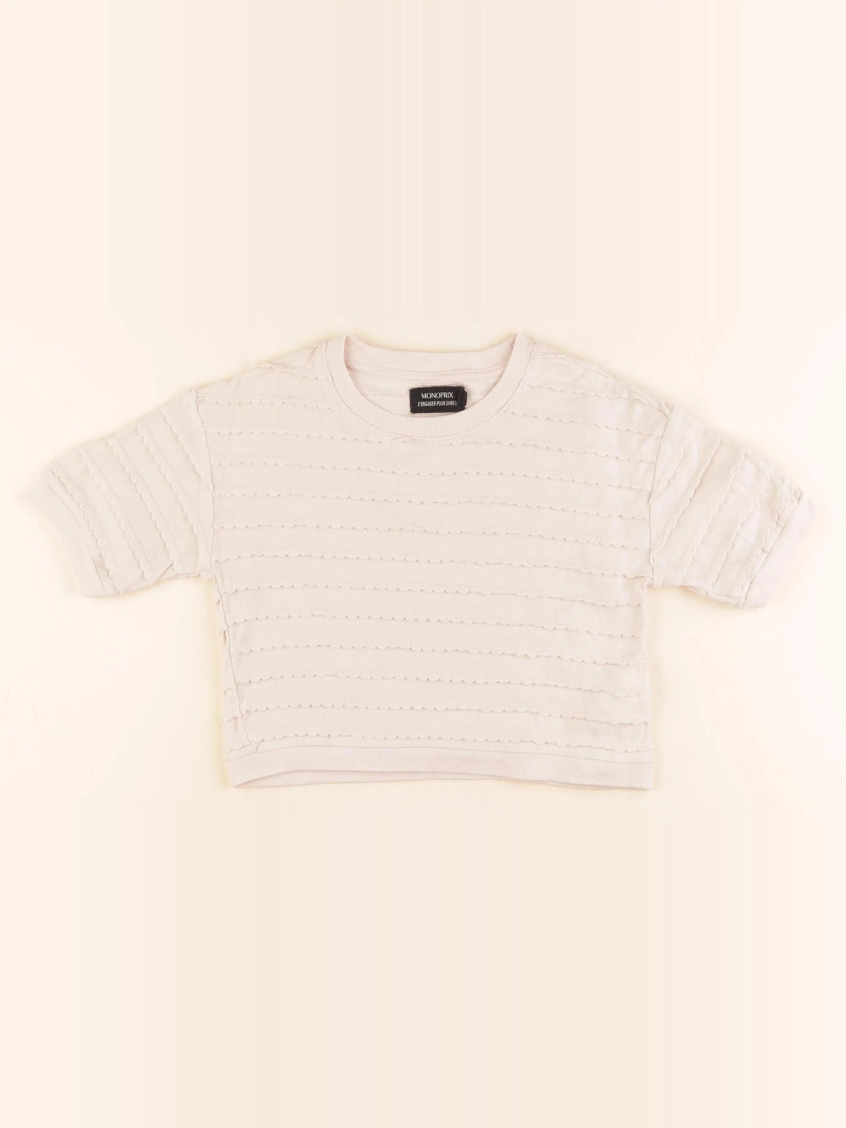 Monoprix - tee-shirt beige - 5 ans