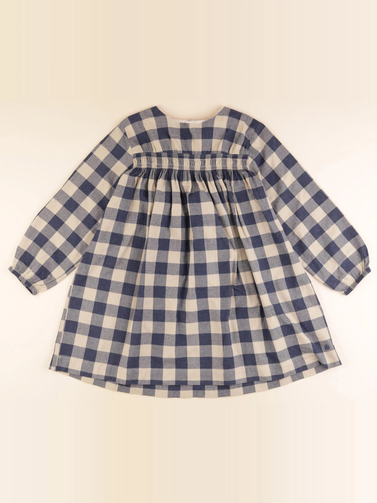 Petit Bateau - robe bleu, beige - 10 ans