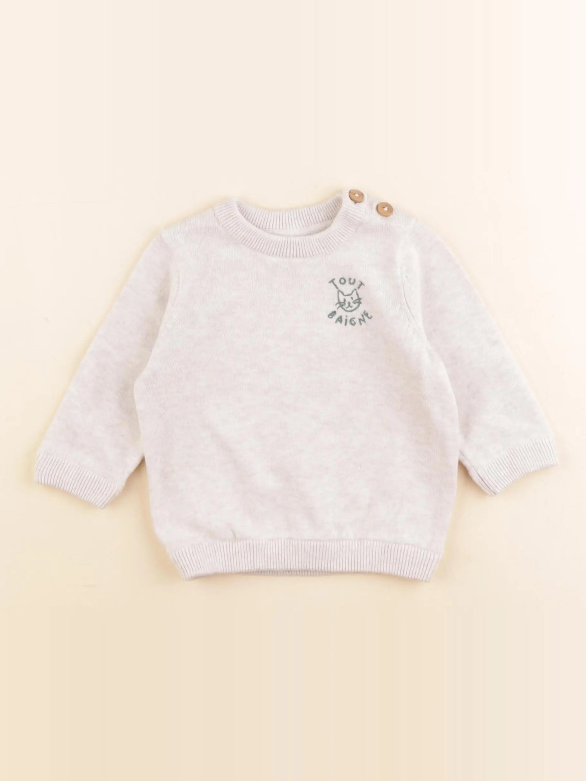 Tape à l'oeil - pull beige - 6 mois