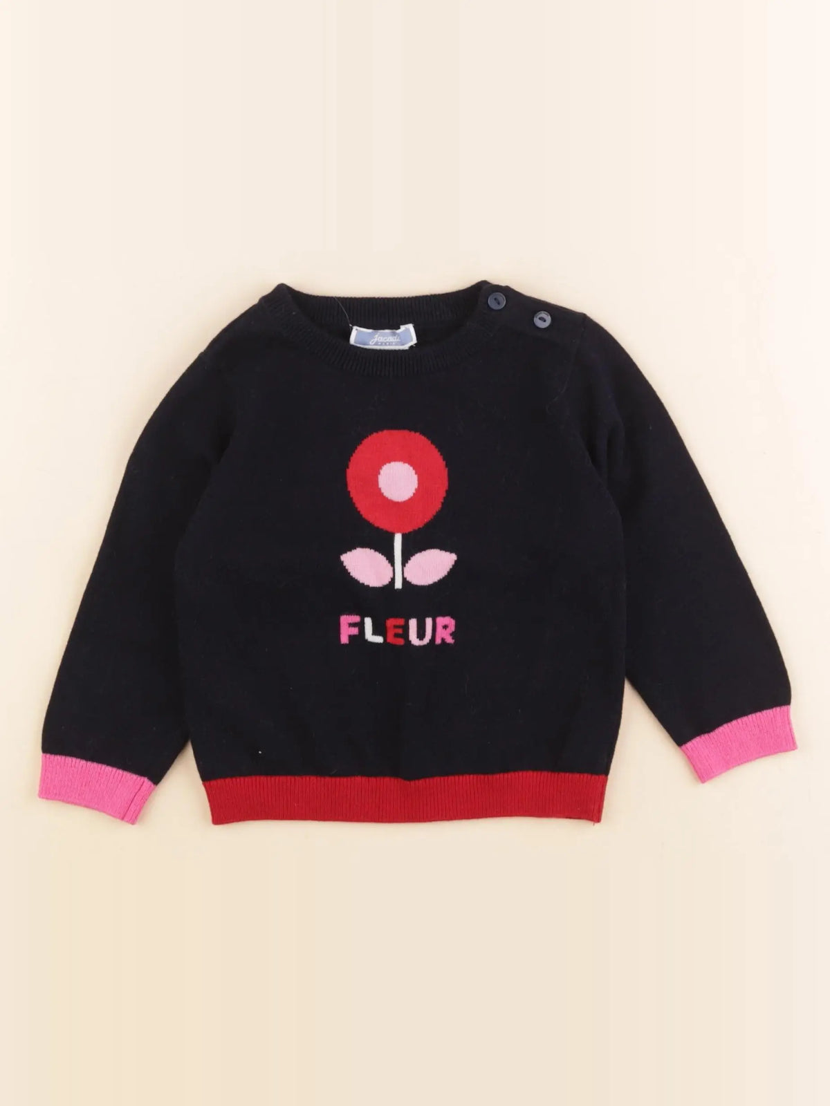 Jacadi - pull bleu - 18 mois