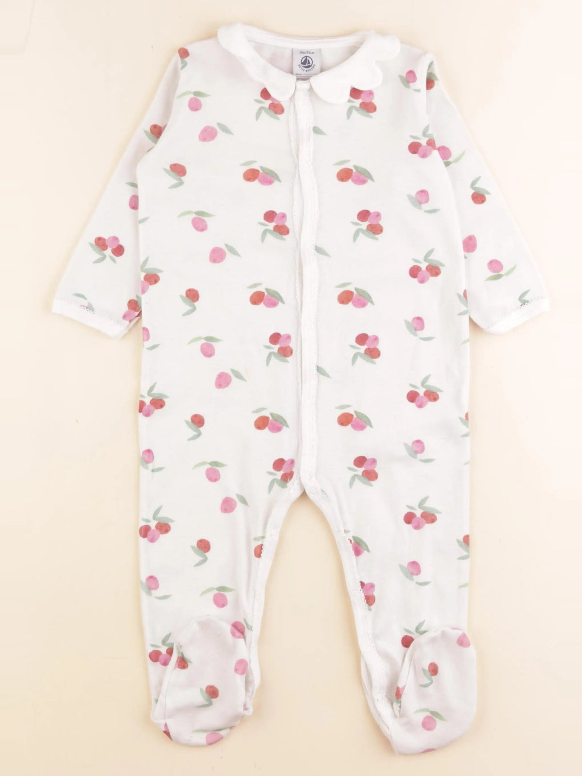 Petit Bateau - pyjama coton blanc - 18 mois