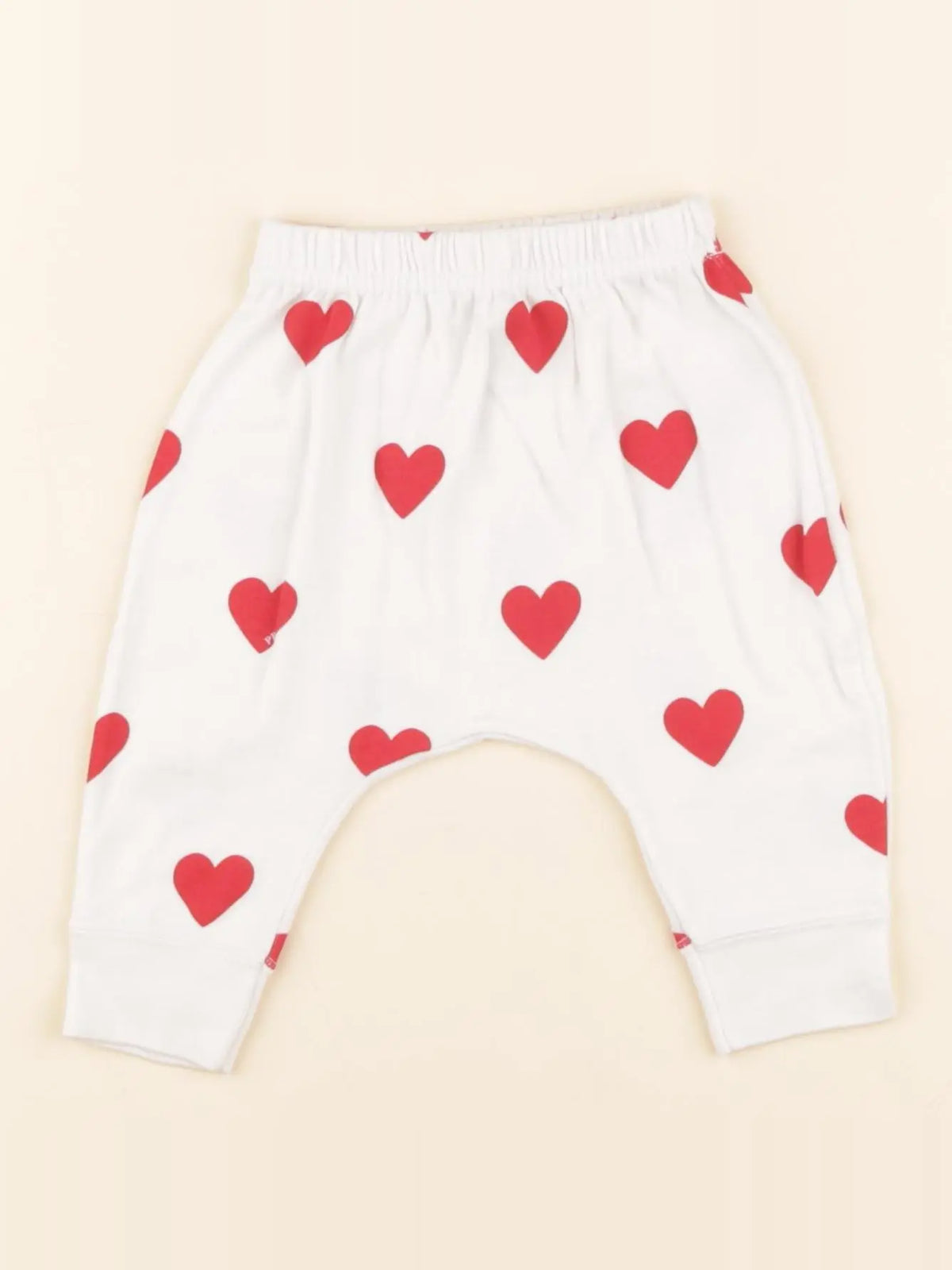 Petit Bateau - legging blanc, rouge - 3 mois