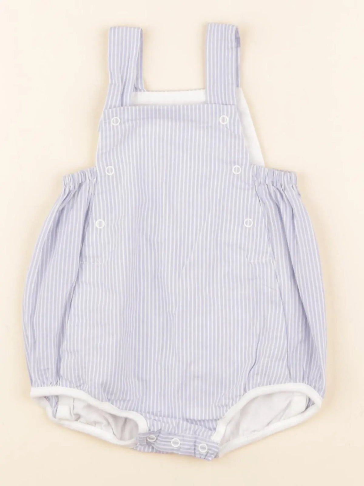 Petit Bateau - combinaison bleu, blanc - 3 mois