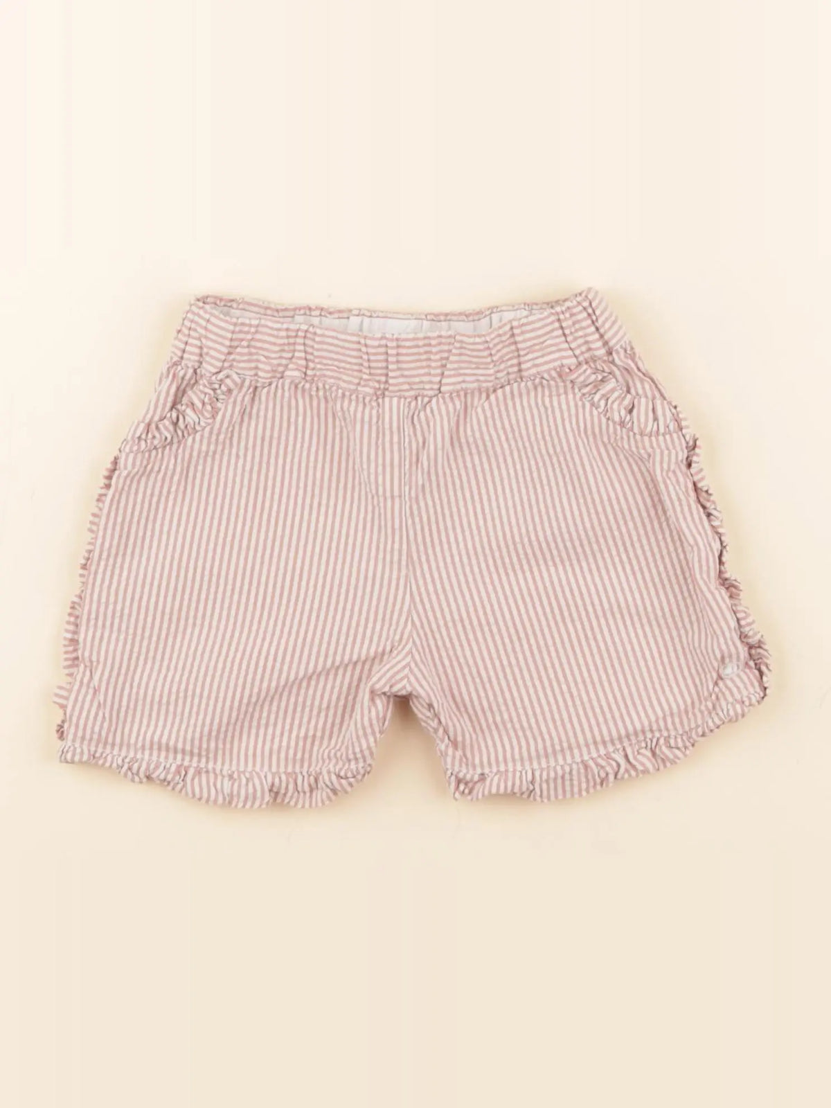 Petit Bateau - short blanc, rose - 3 ans