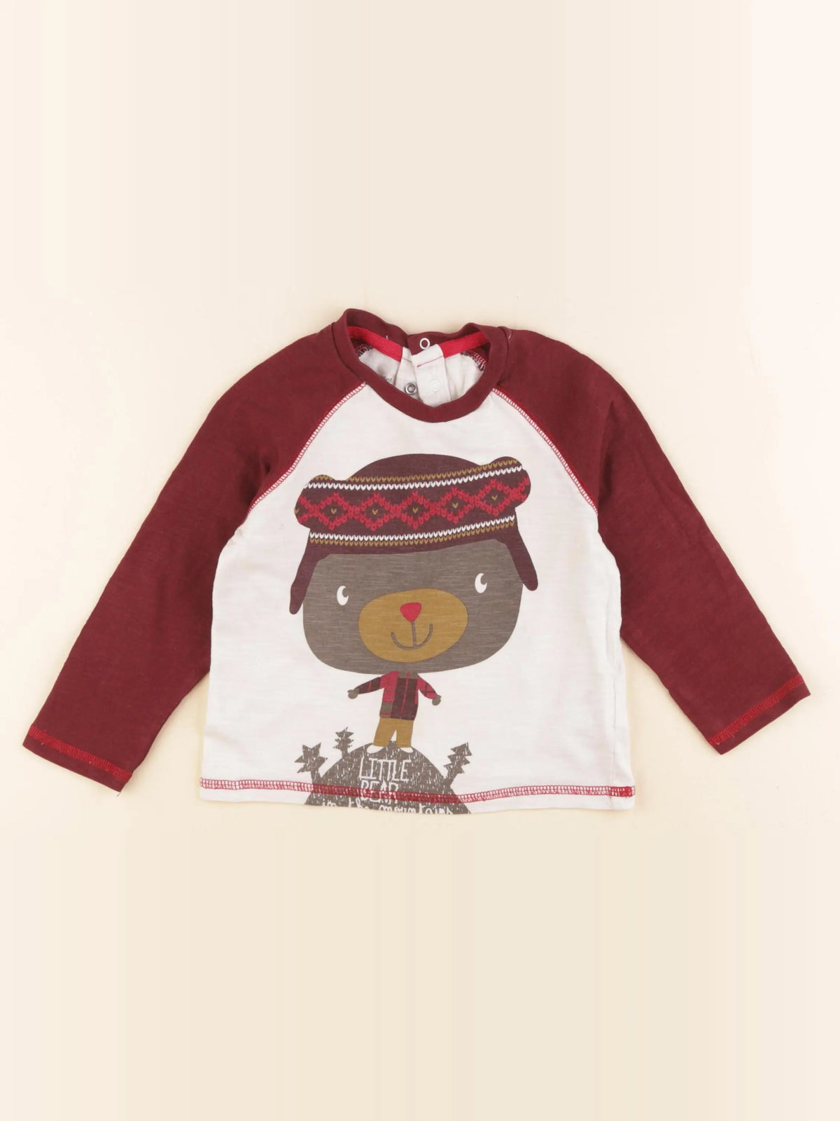 Vertbaudet - tee-shirt rouge - 24 mois