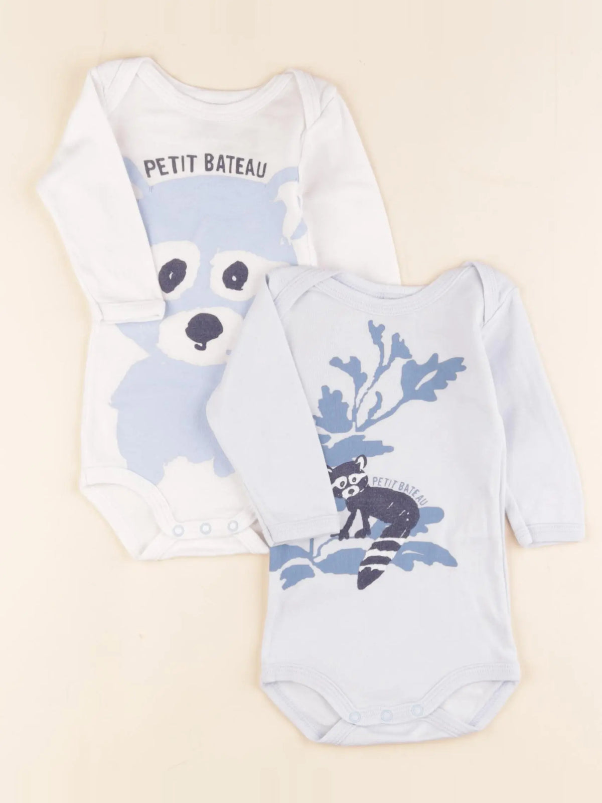 Petit Bateau - lot de 2 bodies en coton blanc - 3 mois
