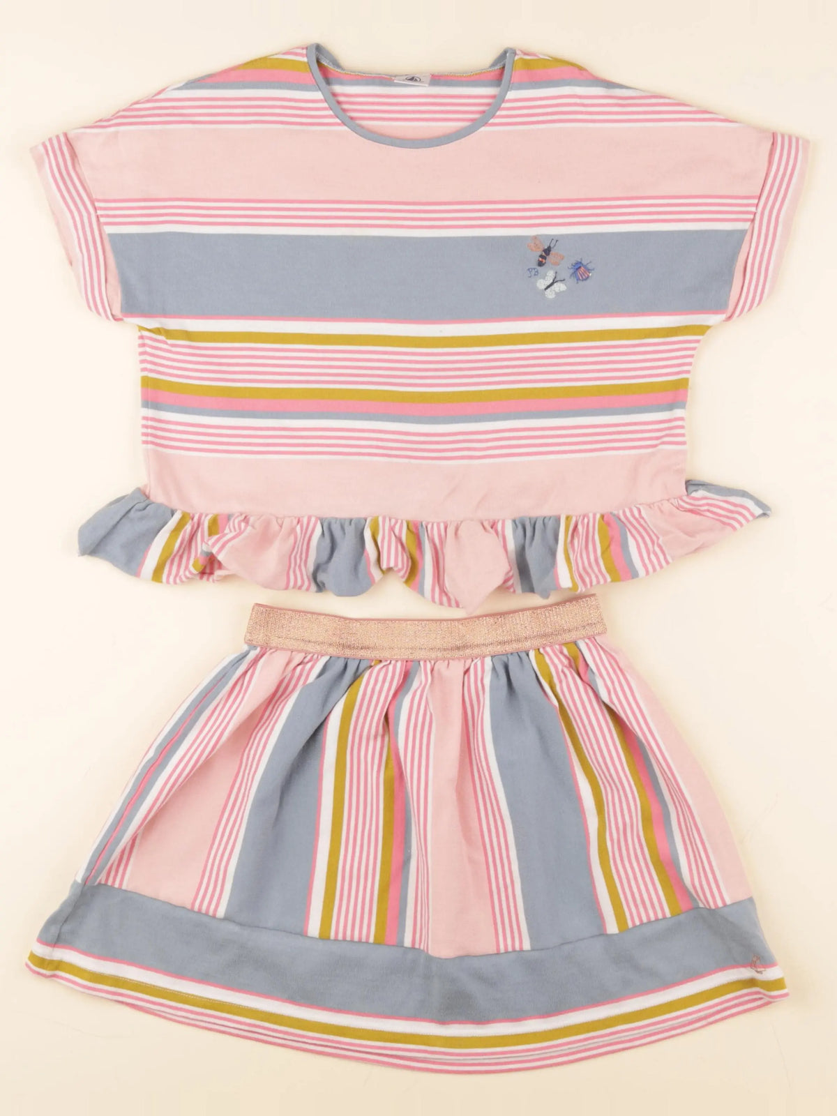 Petit Bateau - ensemble multicolore - 8 ans