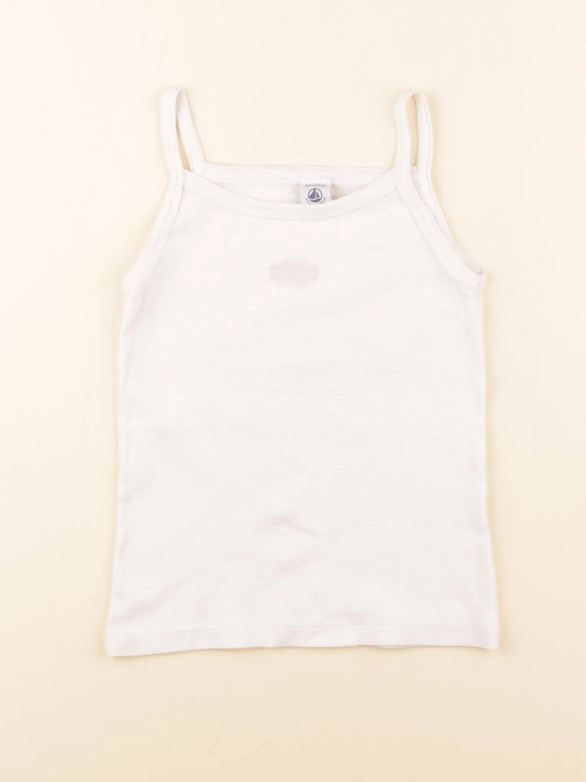 Petit Bateau - maillot de corps blanc, rose - 6 ans