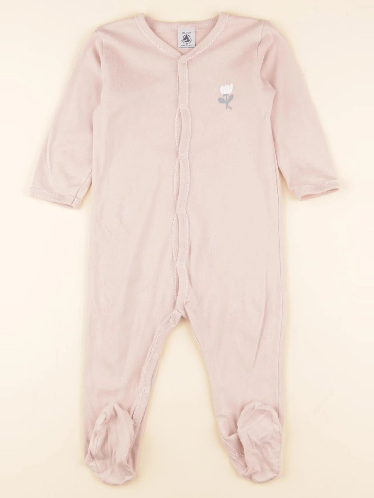 Petit Bateau - pyjama coton rose - 18 mois