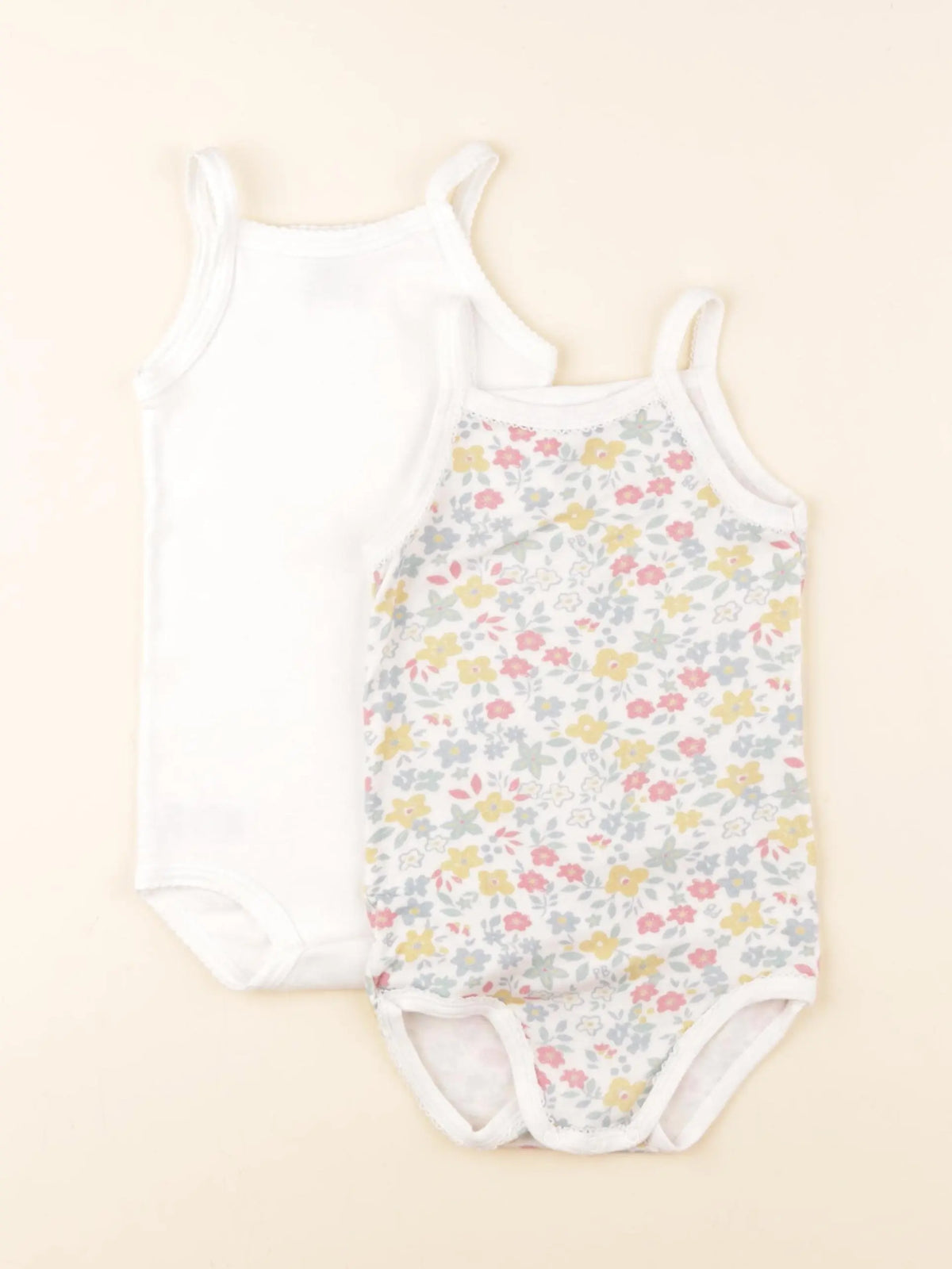 Petit Bateau - lot de 2 bodies en coton multicolore - 3 ans