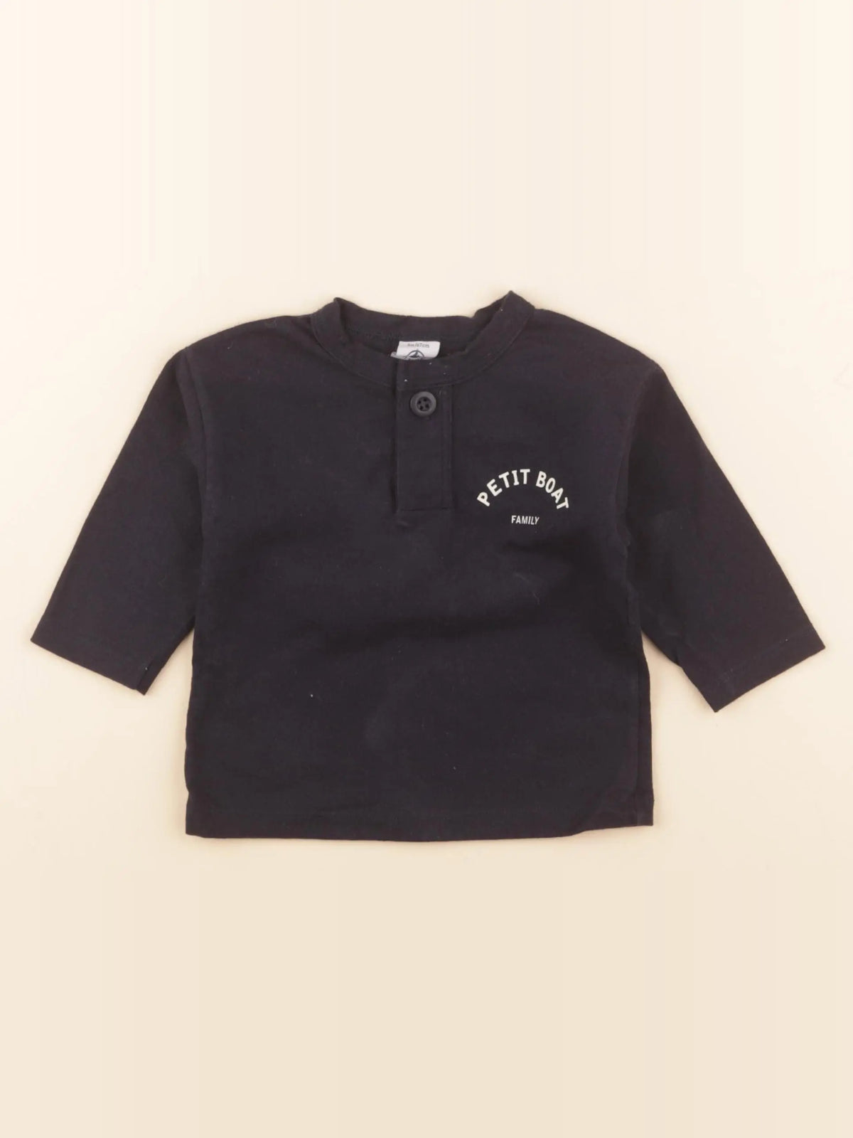 Petit Bateau - tee-shirt bleu - 6 mois