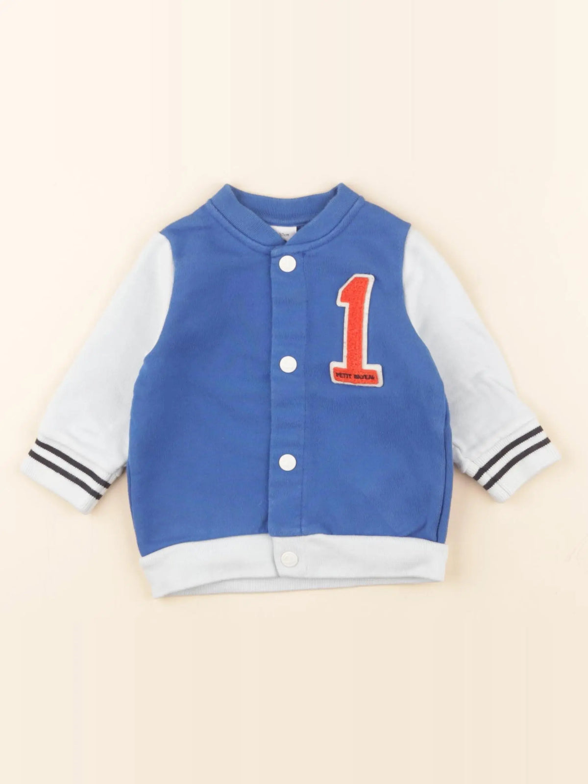 Petit Bateau - sweat bleu - 6 mois