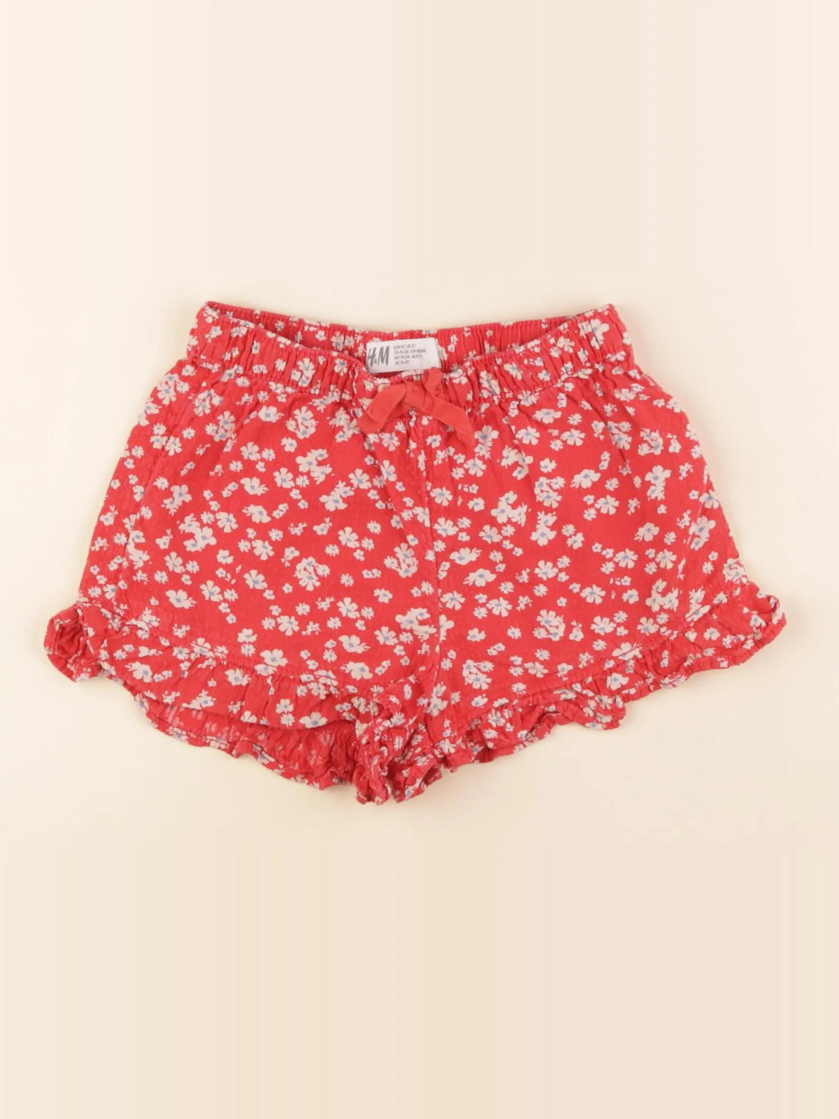 H&M - short rouge - 18/24 mois