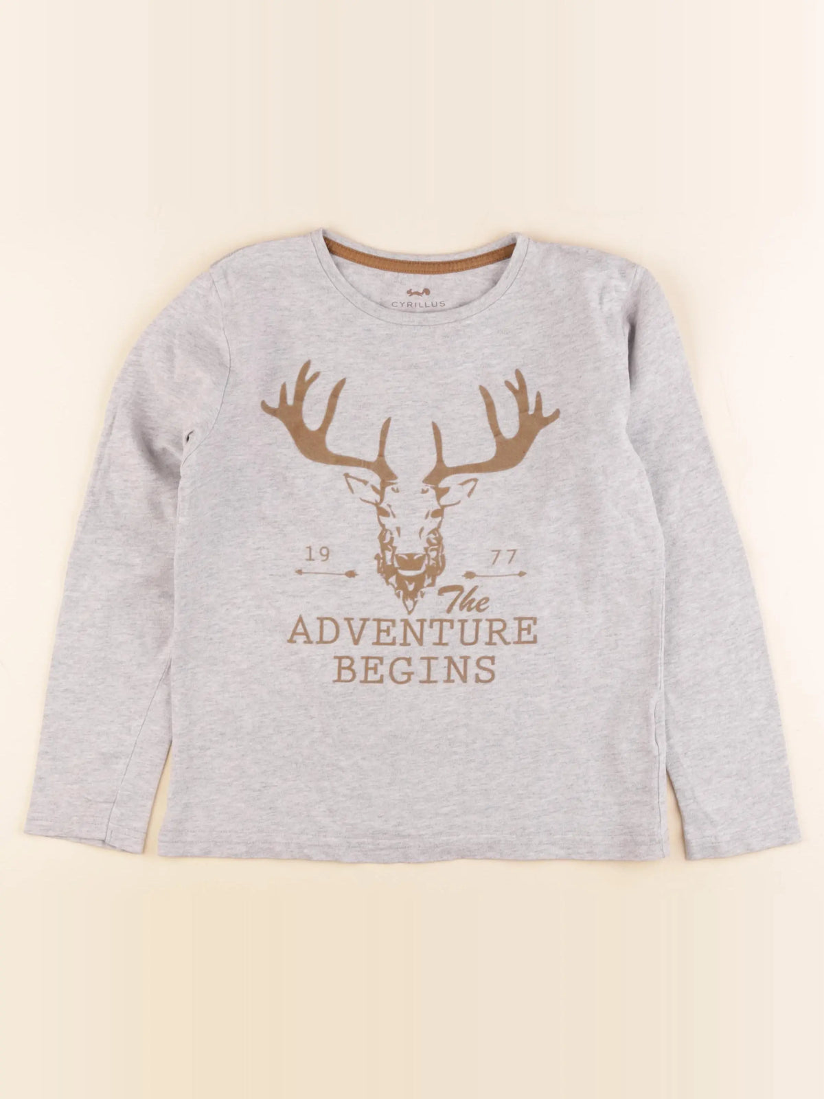 Cyrillus - tee-shirt gris - 8 ans