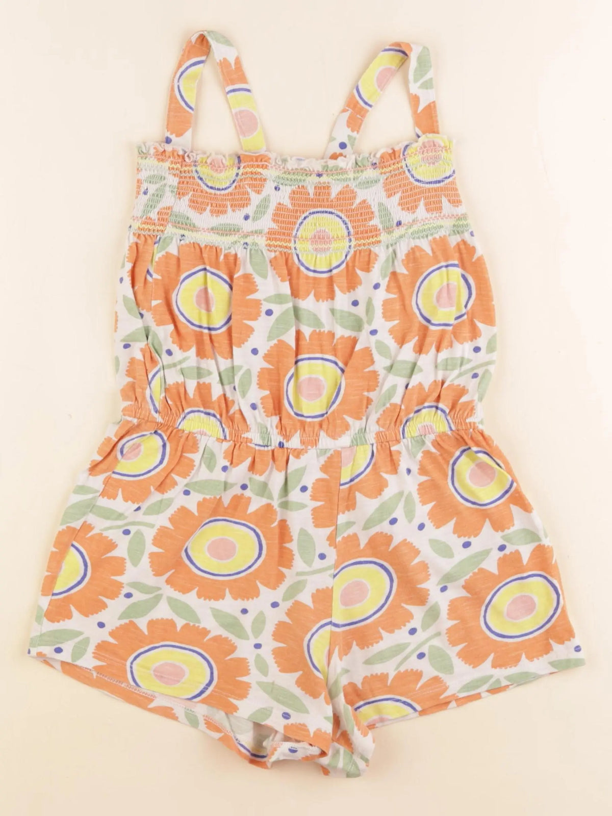 Monoprix - combinaison orange - 8 ans