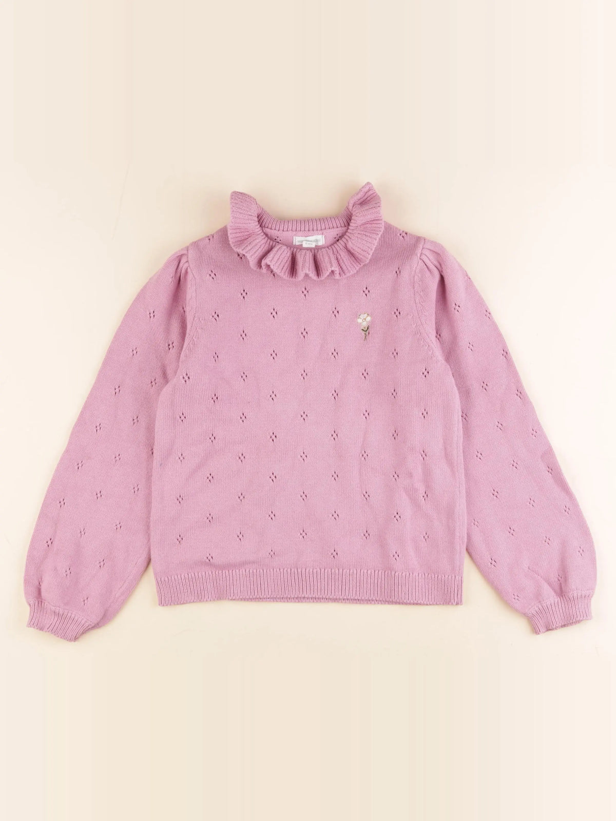 Vertbaudet - pull rose - 8 ans