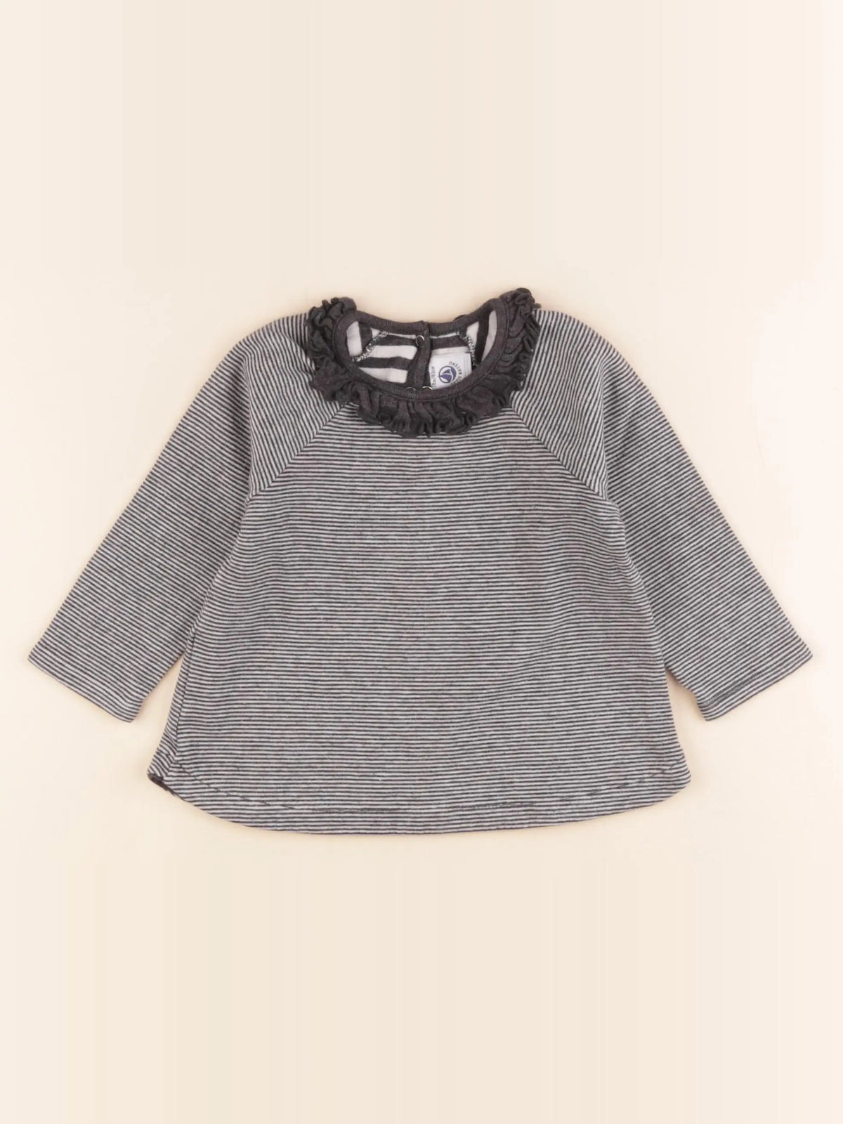 Petit Bateau - tee-shirt gris - 18 mois
