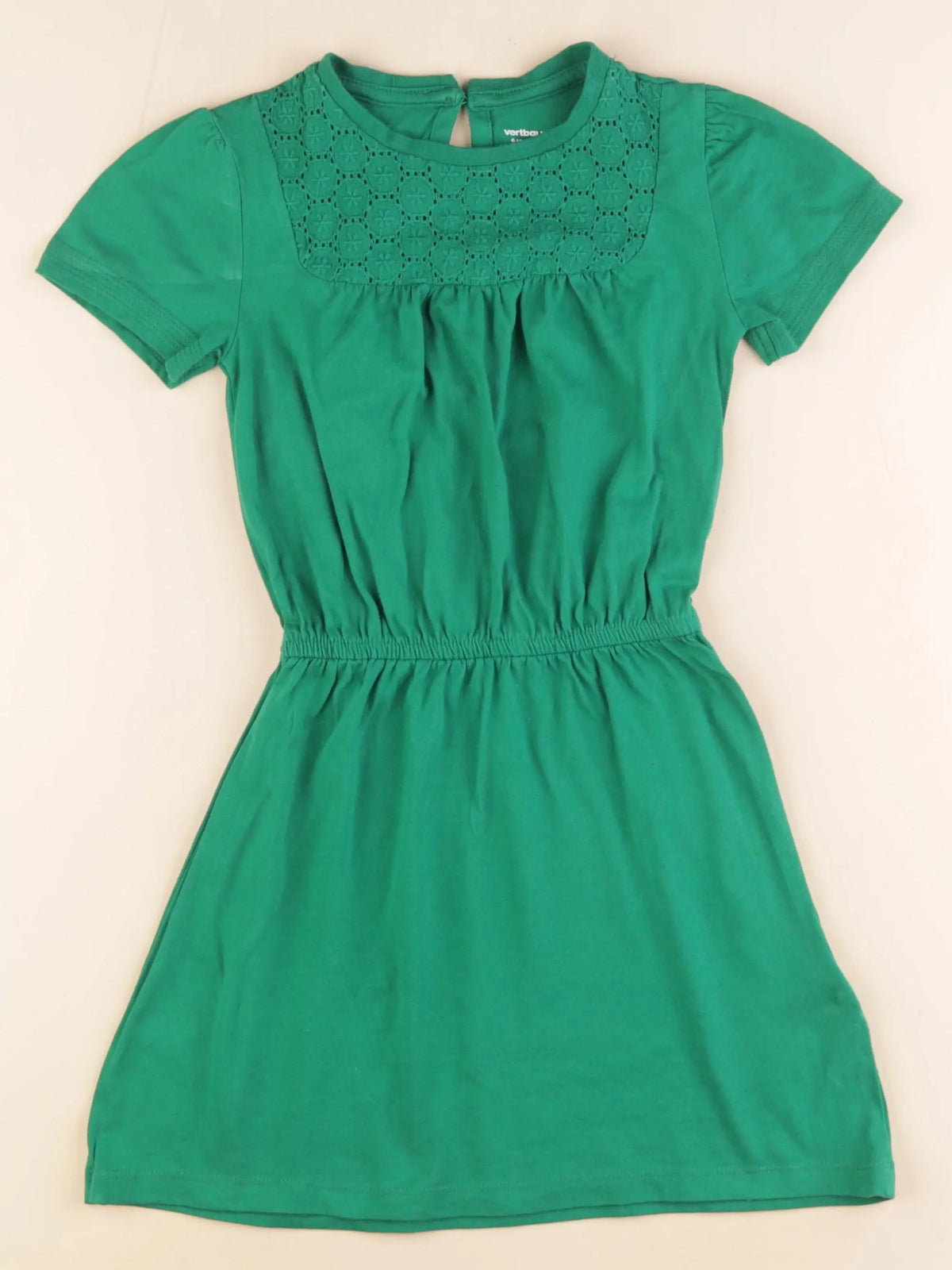 Vertbaudet - robe vert - 6 ans