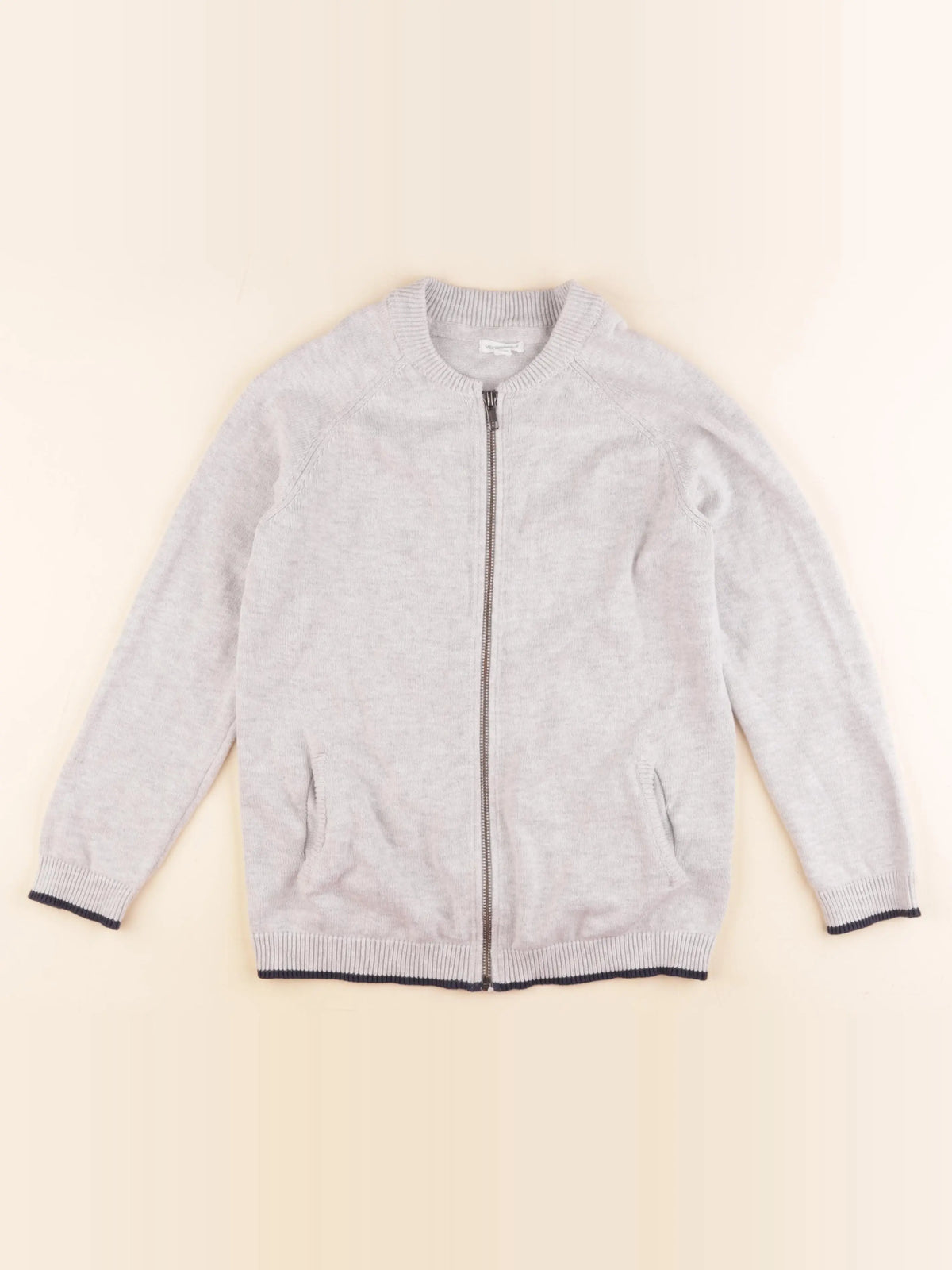 Vertbaudet - gilet gris - 10 ans