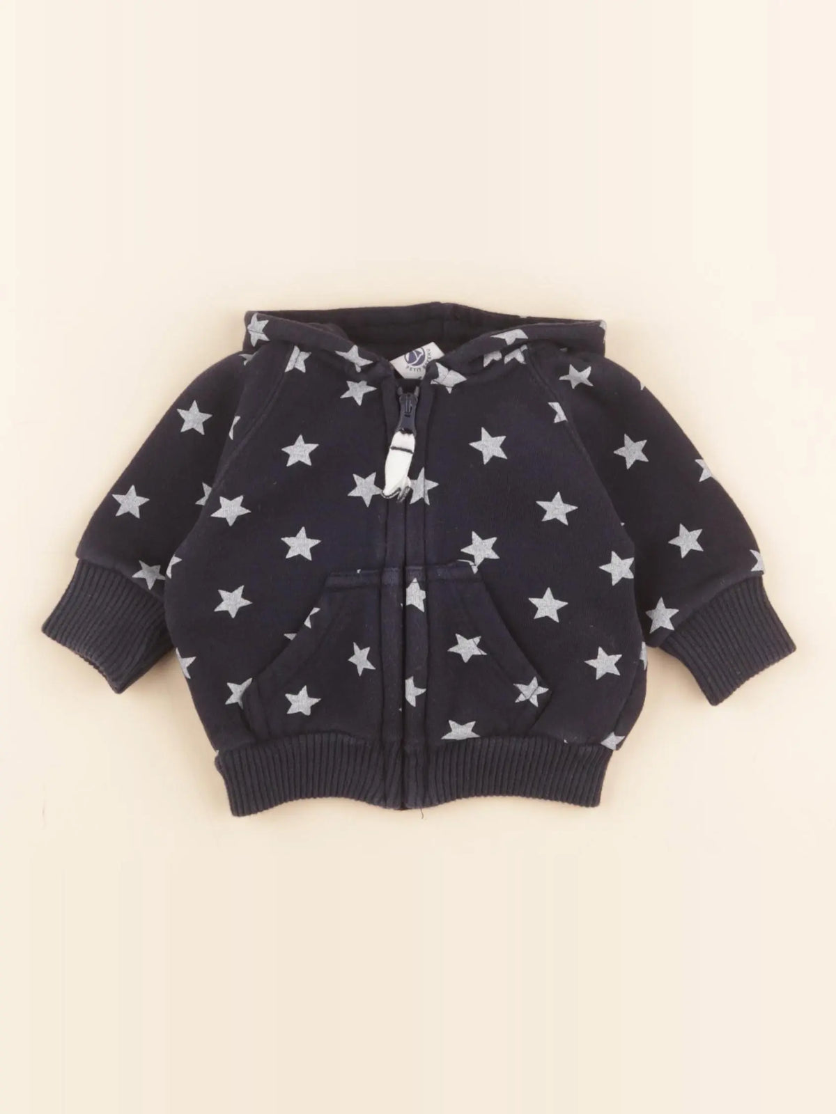Petit Bateau - sweat bleu - 3 mois