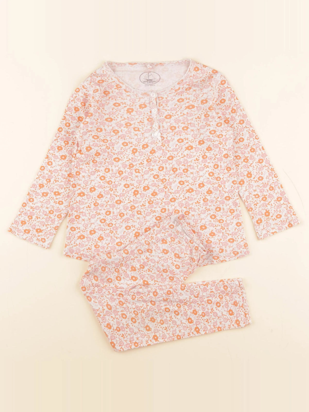 Petit Bateau - pyjama coton multicolore - 4 ans