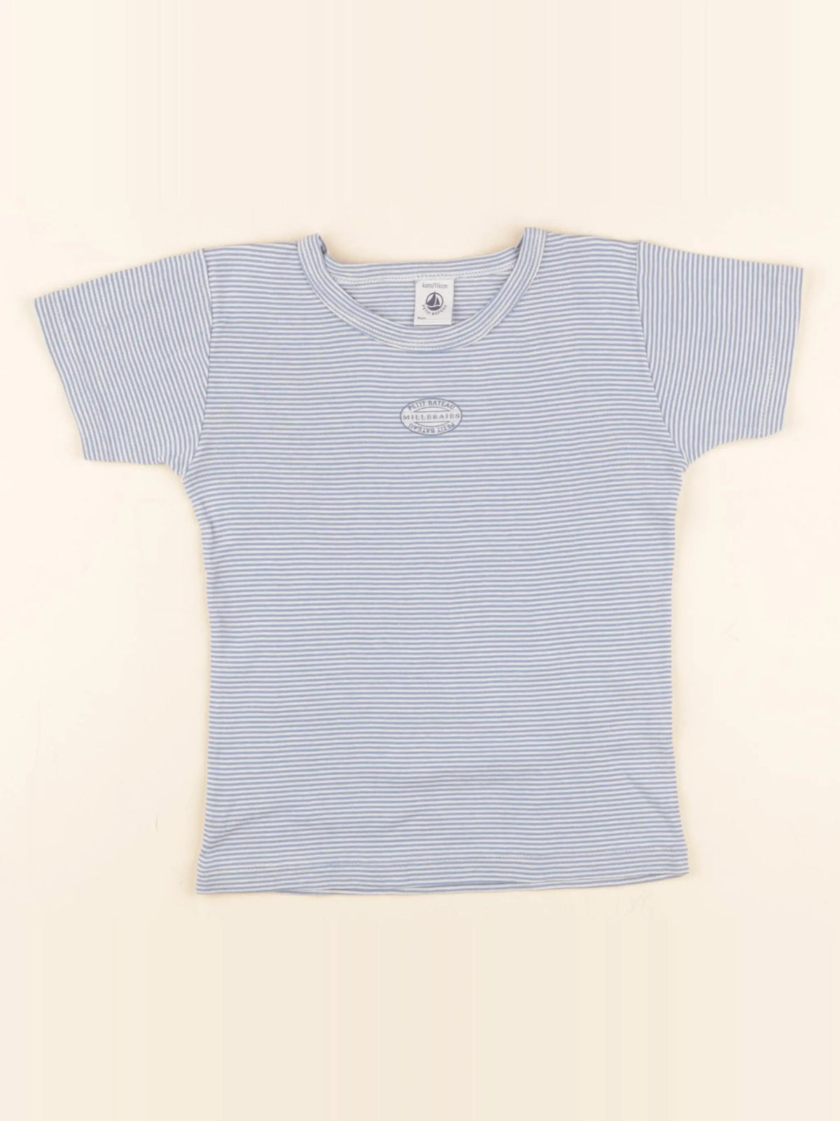 Petit Bateau - maillot de corps bleu - 6 ans