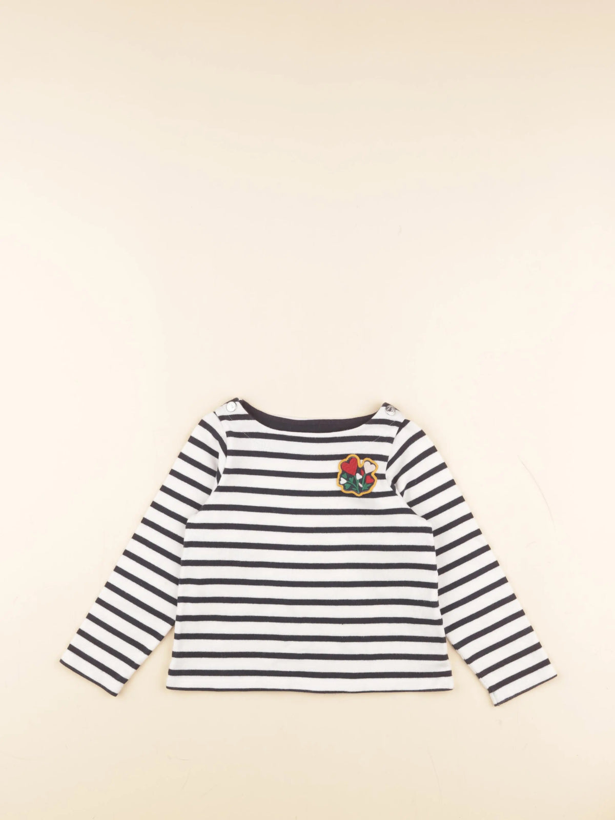 Petit Bateau - tee-shirt bleu, beige - 4 ans