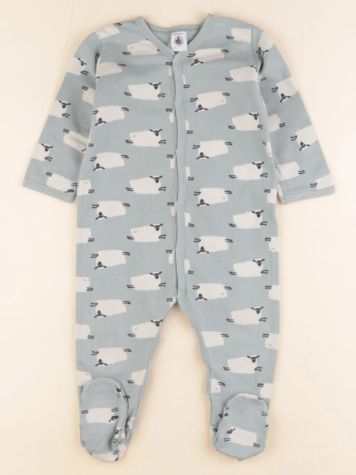 Petit Bateau - pyjama coton bleu - 18 mois