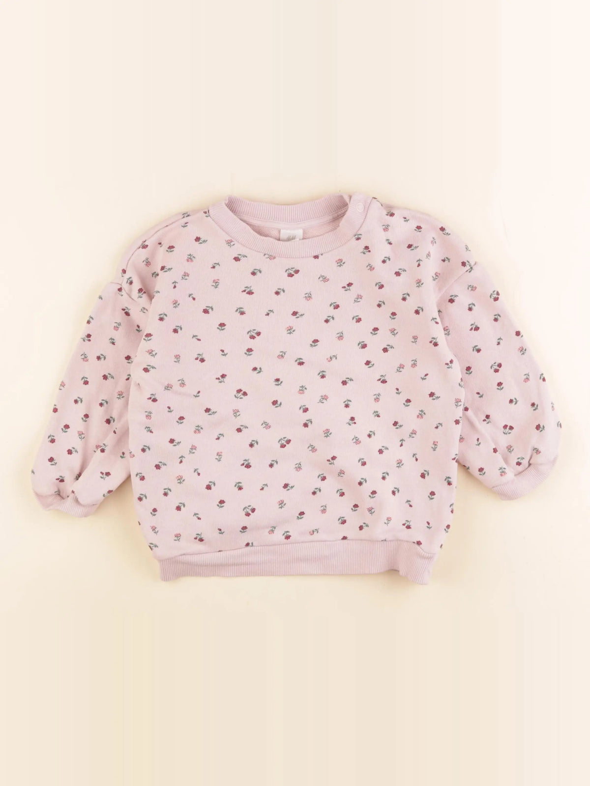 H&M - sweat rose - 18/24 mois