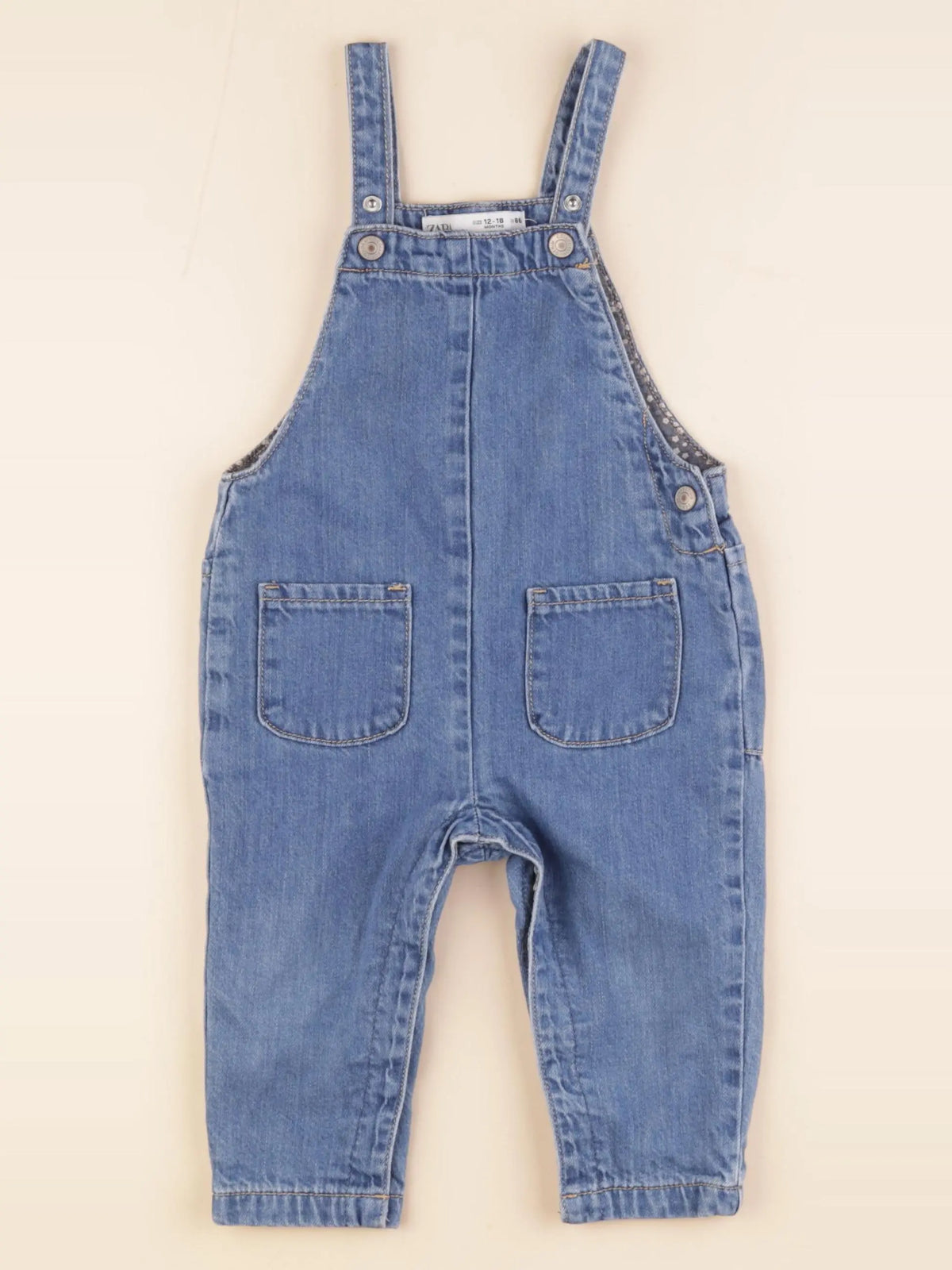 Zara - salopette bleu - 12/18 mois