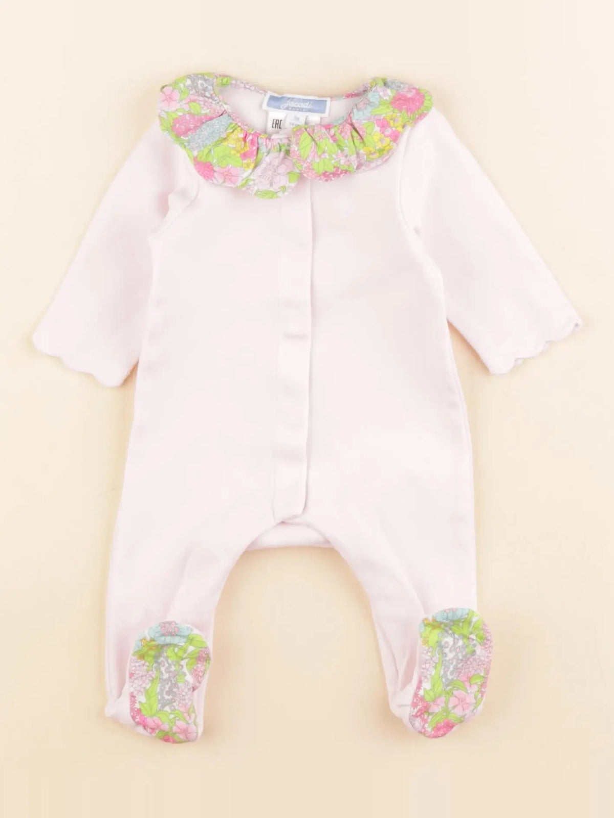 Jacadi - pyjama coton rose - 1 mois