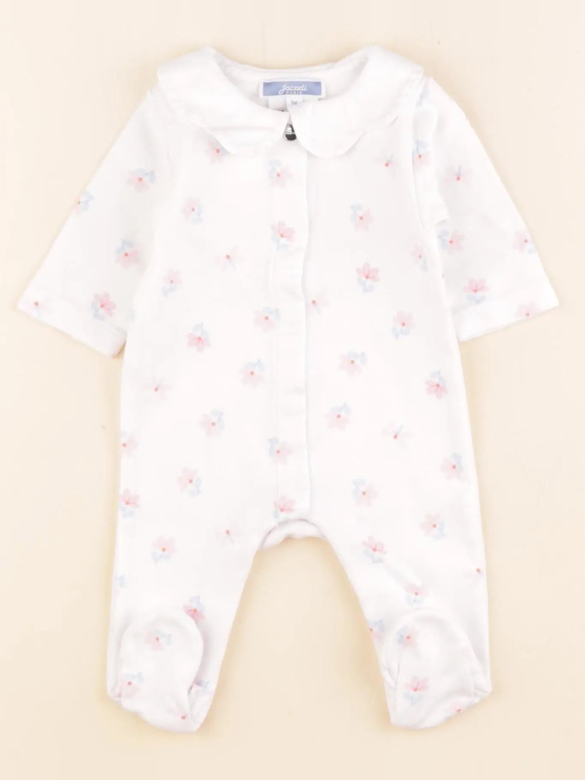 Jacadi - pyjama coton blanc - 1 mois