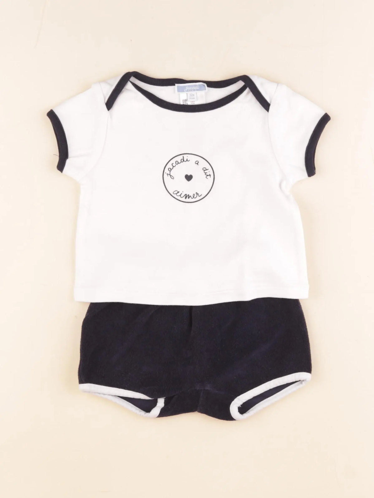 Jacadi - ensemble blanc - 12 mois