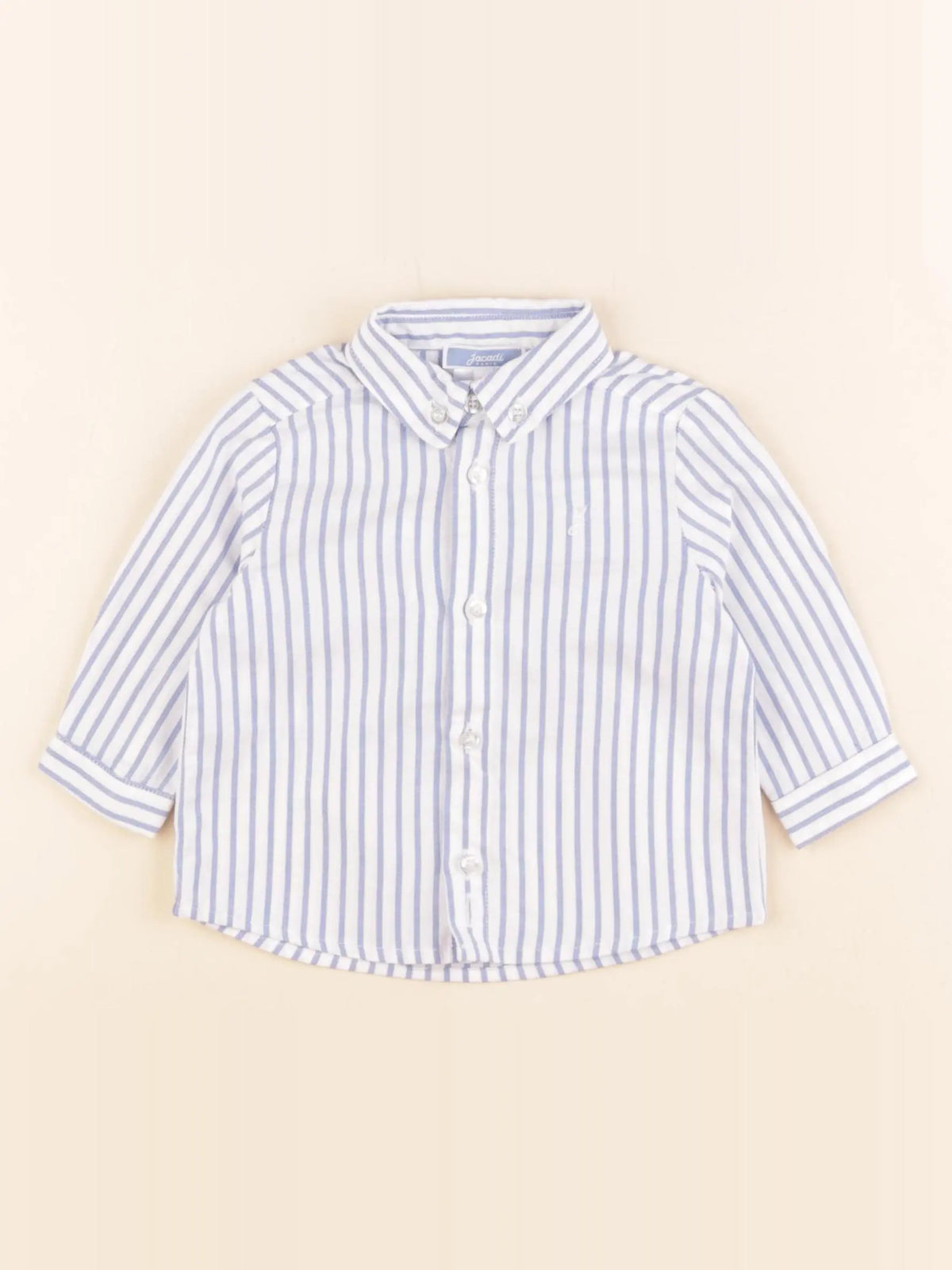 Jacadi - chemise blanc, bleu - 6 mois