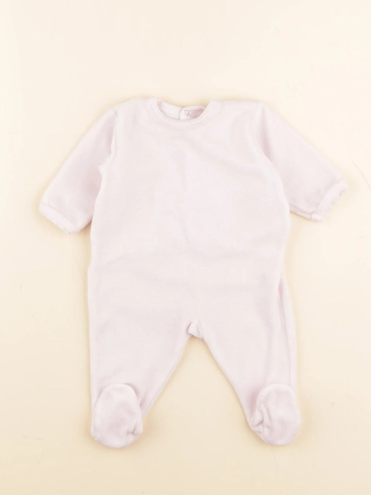 Petit Bateau - pyjama velours rose - 3 mois
