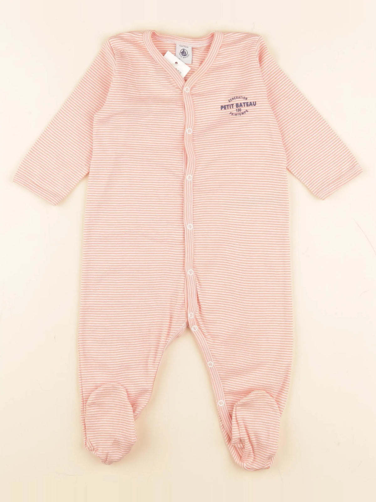 Petit Bateau - pyjama coton orange - 12 mois