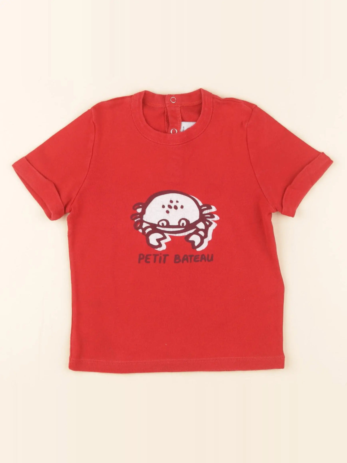 Petit Bateau - tee-shirt rouge - 24 mois