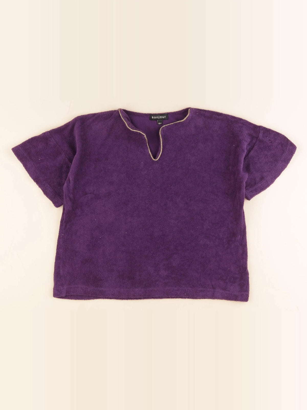 Bonjour - tee-shirt violet - 10 ans