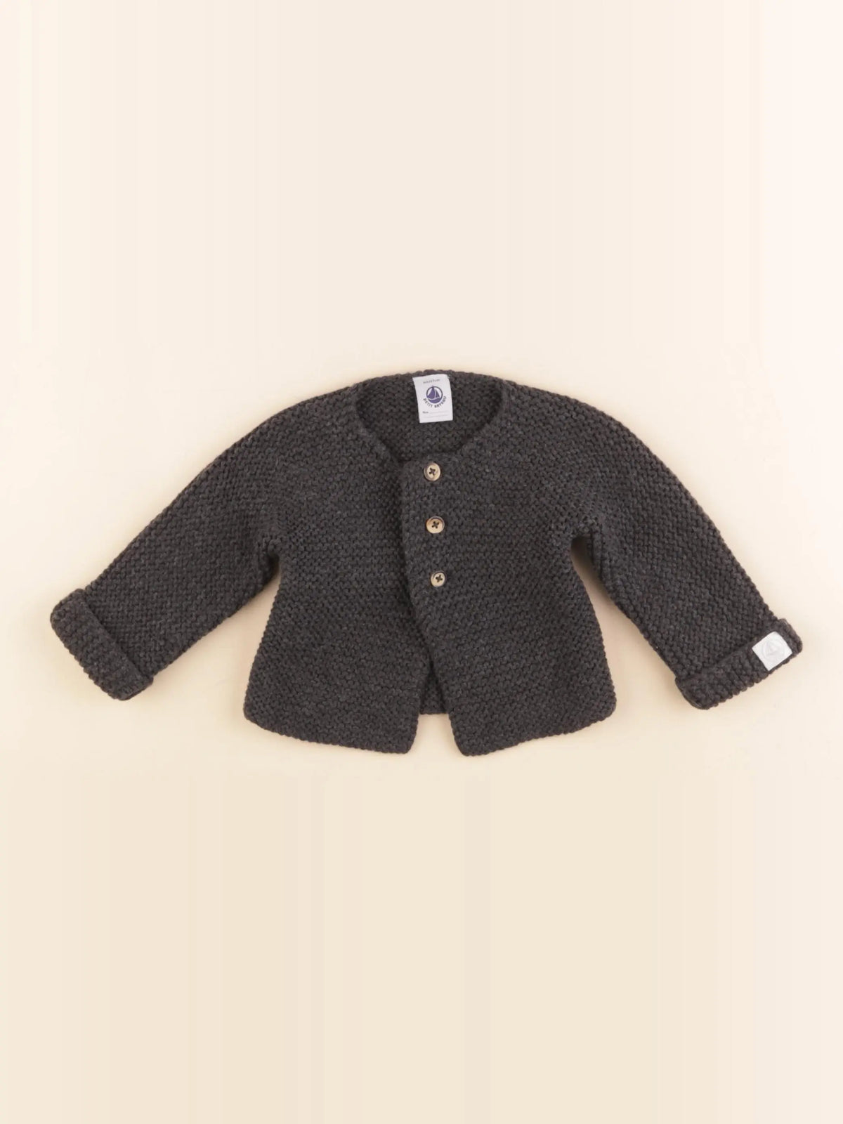 Petit Bateau - gilet gris - 6 mois