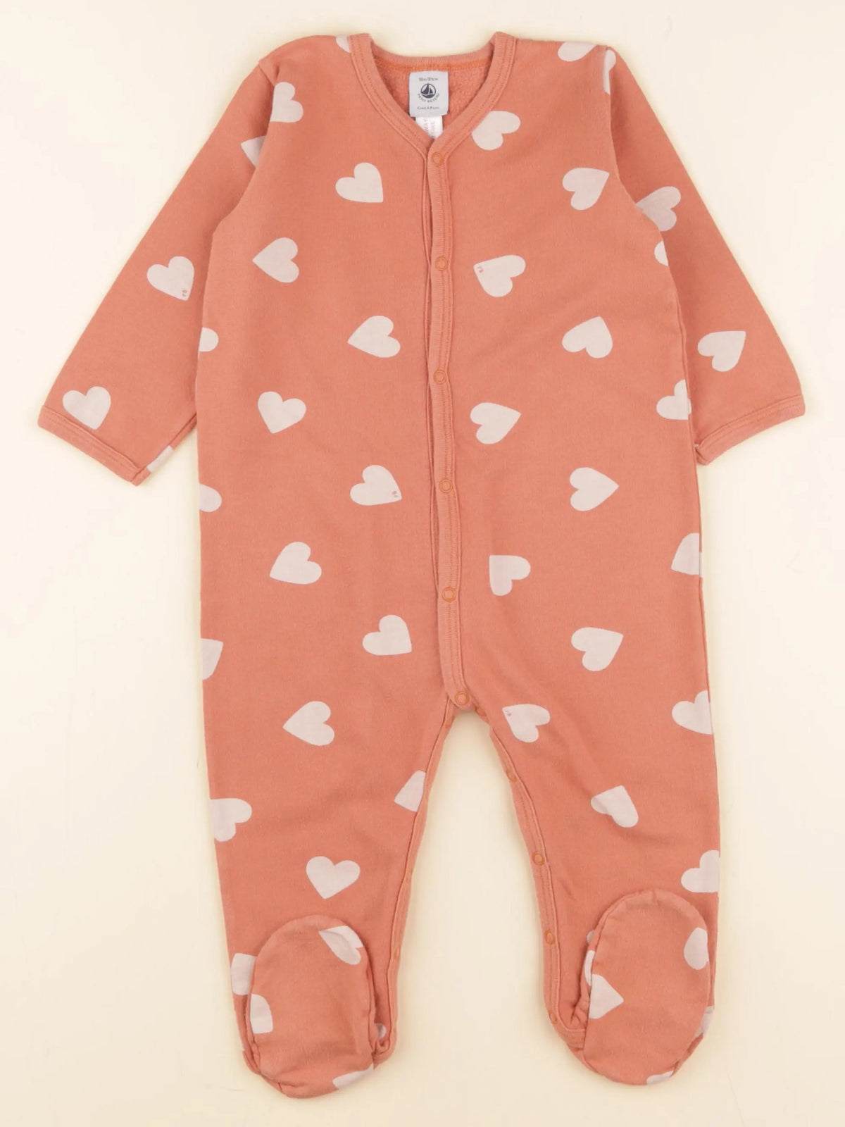 Petit Bateau - pyjama coton orange - 18 mois